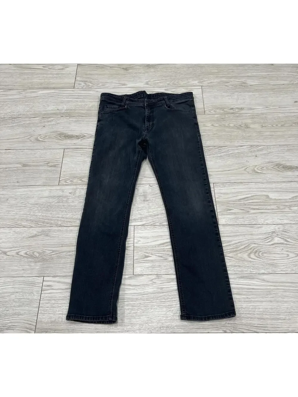 Mac Jeans Men's Dirty Wash Dark Gray Blue Jeans SIZE 35X31 $295
